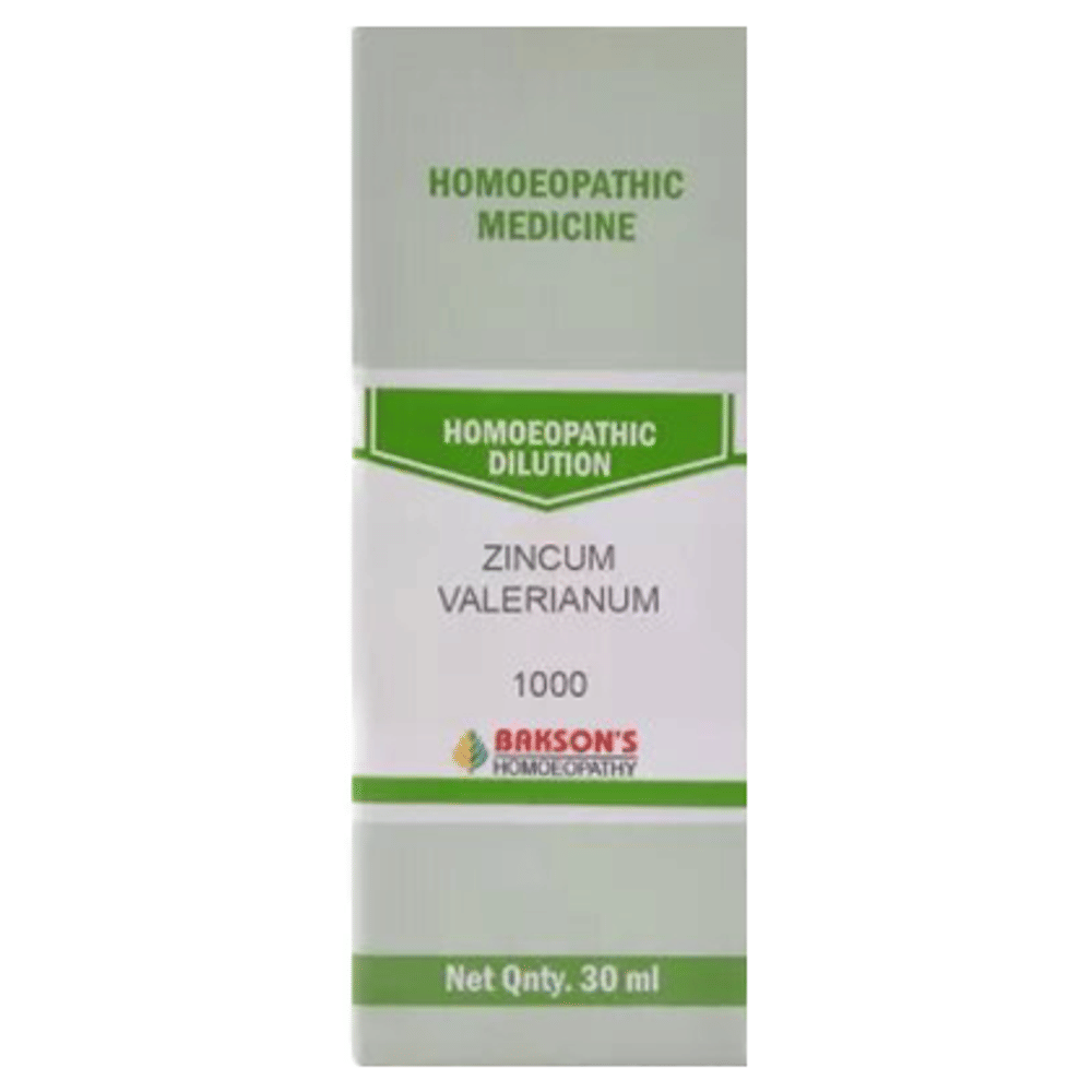 Bakson's Homeopathy Zincum Valerianum Dilution 1000 CH bottle of 30 ml Dilution Bakson's Homeopathy Zincum Valerianum Dilution 1000 CH bottle of 30 ml Dilution