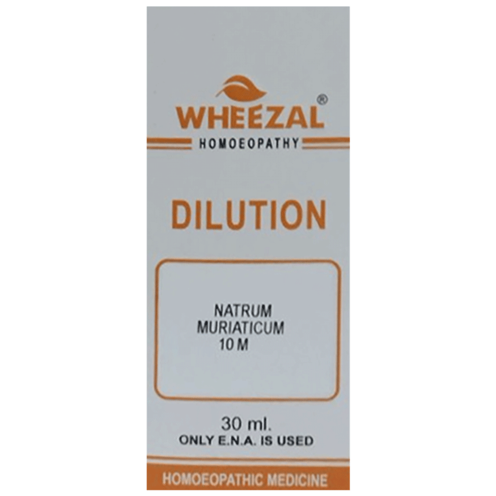 Wheezal Natrum Muriaticum Dilution 10M bottle of 30 ml Dilution
