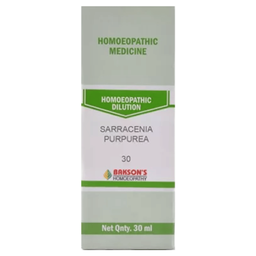 Bakson's Homeopathy Sarracenia Purpurea Dilution 30 bottle of 30 ml Dilution