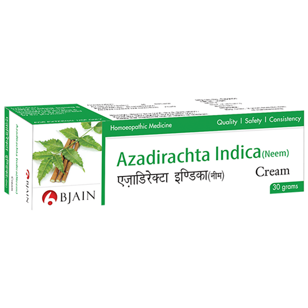 Bjain Azadirachta Indica (Neem) Cream tube of 30 gm Cream Bjain Azadirachta Indica (Neem) Cream tube of 30 gm Cream