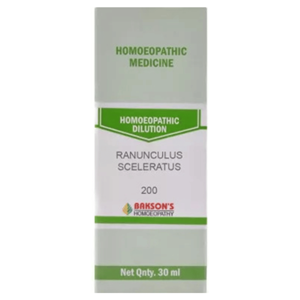 Bakson's Homeopathy Ranunculus Sceleratus Dilution 200 bottle of 30 ml Dilution