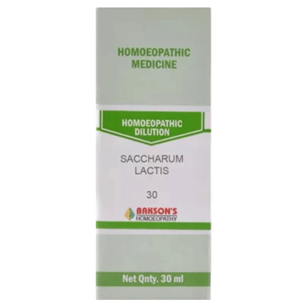 Bakson's Homeopathy Saccharum Lactis Dilution 30 bottle of 30 ml Dilution