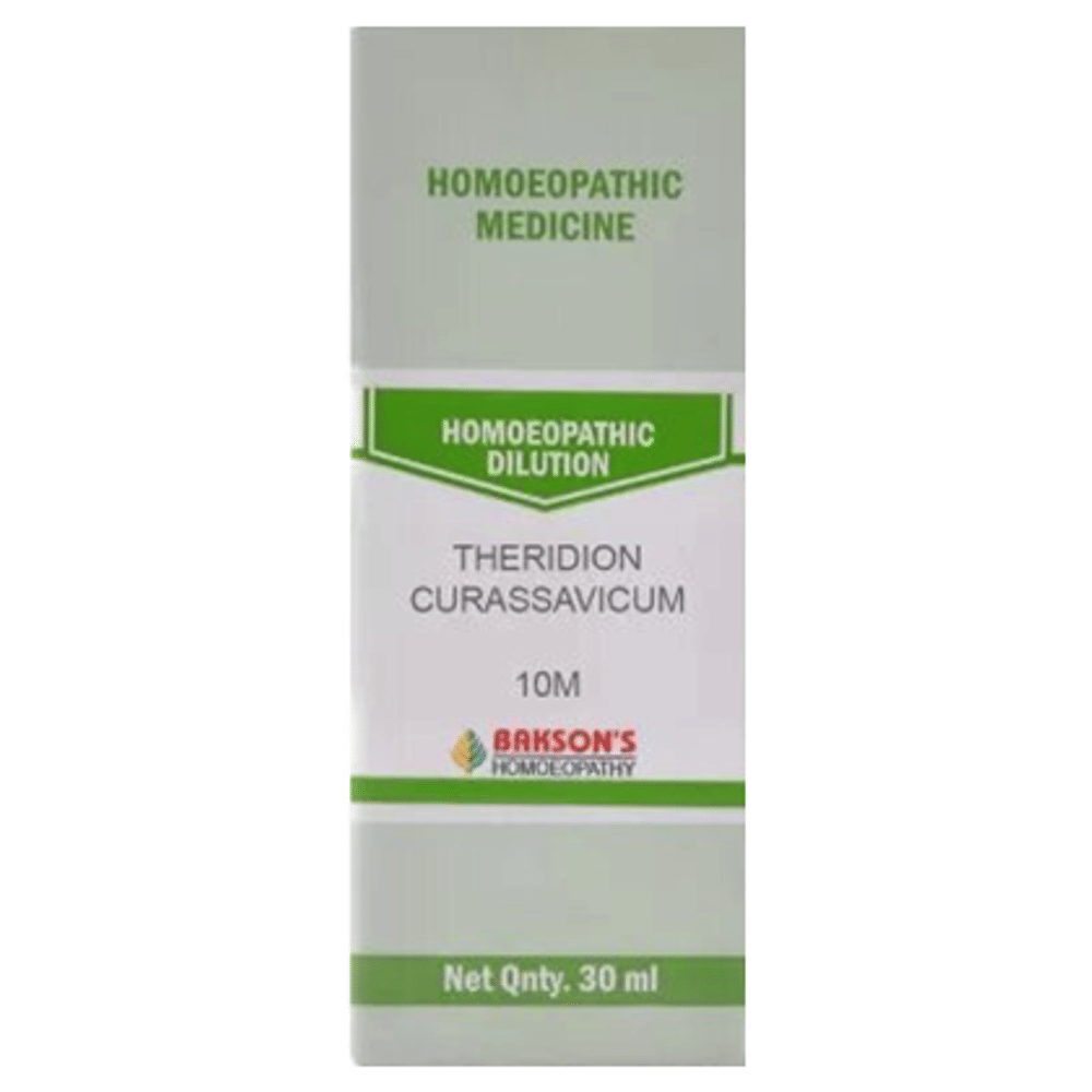 Bakson's Homeopathy Theridion Curassavicum Dilution 10M bottle of 30 ml Dilution