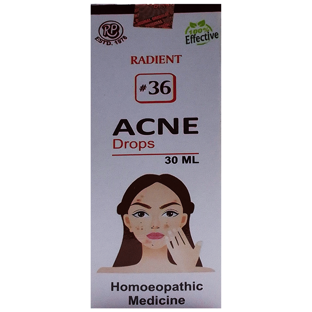 Radient #36 Acne Drops bottle of 30 ml Oral Drops