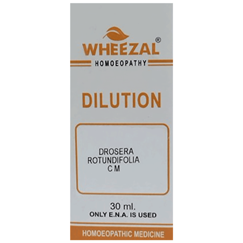 Wheezal Drosera Rotundifolia Dilution CM bottle of 30 ml Dilution Wheezal Drosera Rotundifolia Dilution CM bottle of 30 ml Dilution