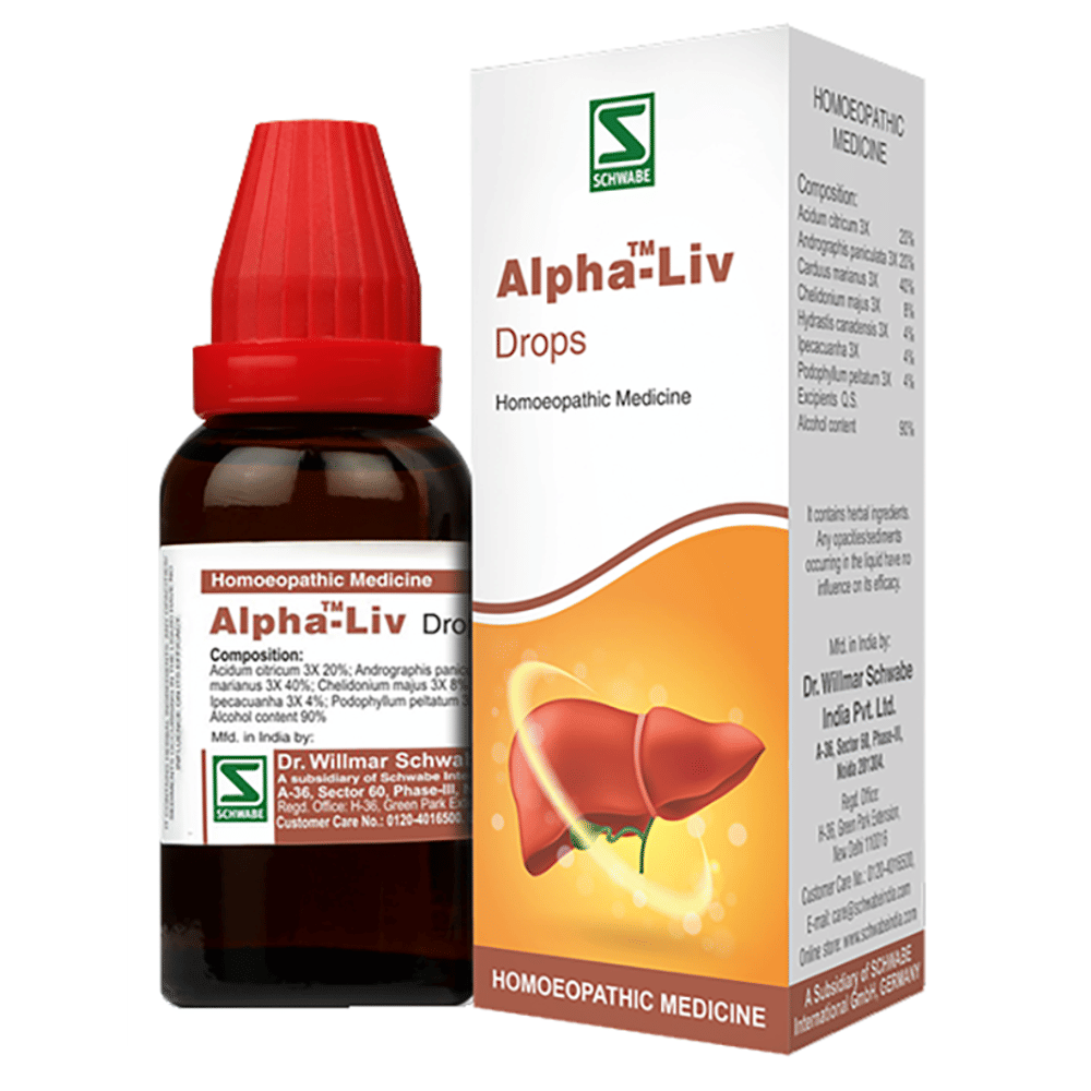 Dr Willmar Schwabe India Alpha-Liv Drop bottle of 30 ml Drop Dr Willmar Schwabe India Alpha-Liv Drop bottle of 30 ml Drop