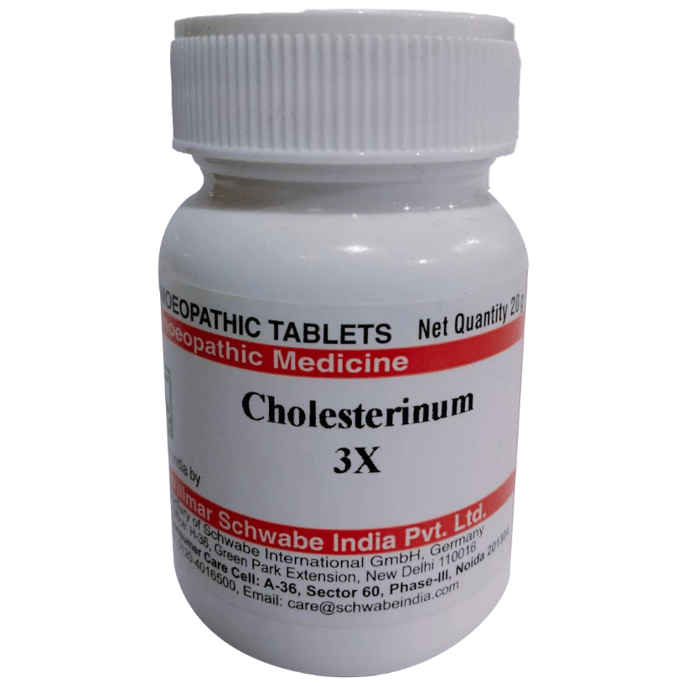 Dr Willmar Schwabe India Cholesterinum Trituration Tablet 3X bottle of 20 gm Trituration Tablet