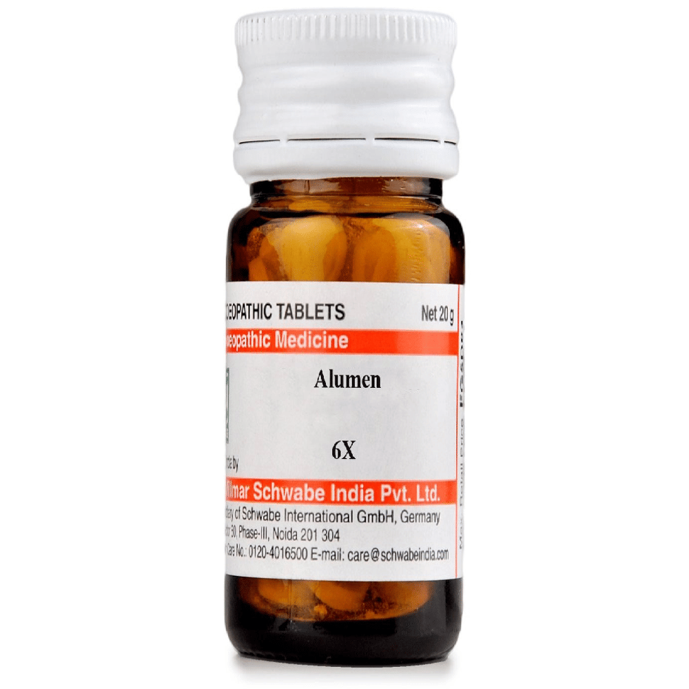 Dr Willmar Schwabe India Alumen Trituration Tablet 6X bottle of 20 gm Trituration Tablet