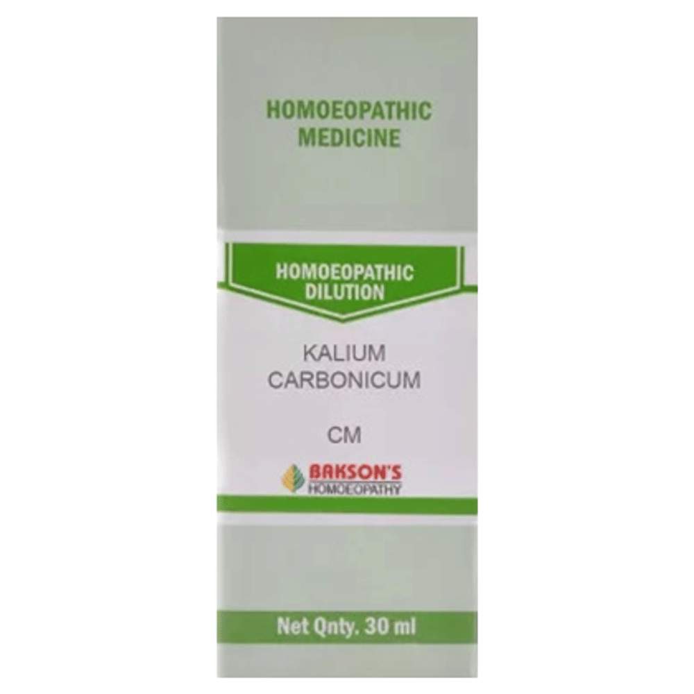 Bakson's Homeopathy Kalium Carbonicum Dilution CM bottle of 30 ml Dilution