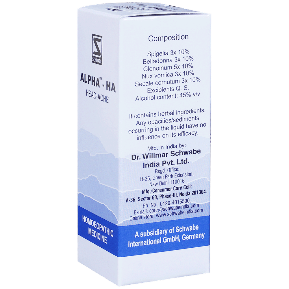 Dr Willmar Schwabe India Alpha - HA Drop bottle of 30 ml Drop