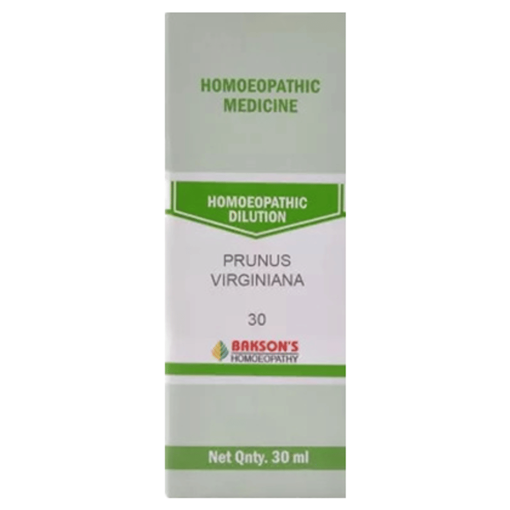 Bakson's Homeopathy Prunus Virginiana Dilution 30 bottle of 30 ml Dilution
