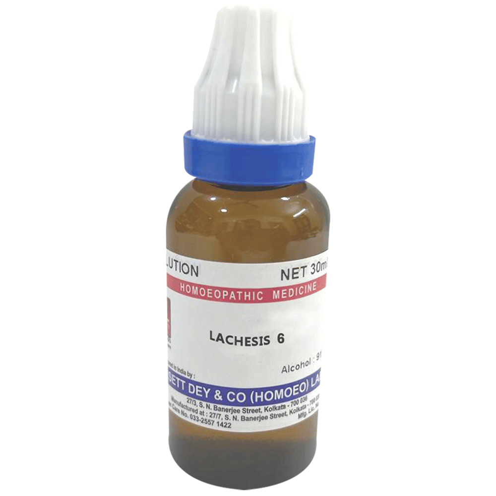 Sett Dey Lachesis Dilution 6 bottle of 30 ml Dilution