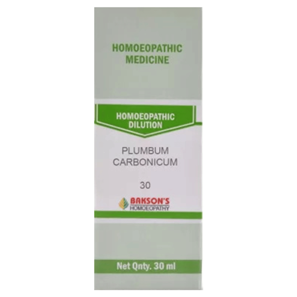 Bakson's Homeopathy Plumbum Carbonicum Dilution 30 bottle of 30 ml Dilution
