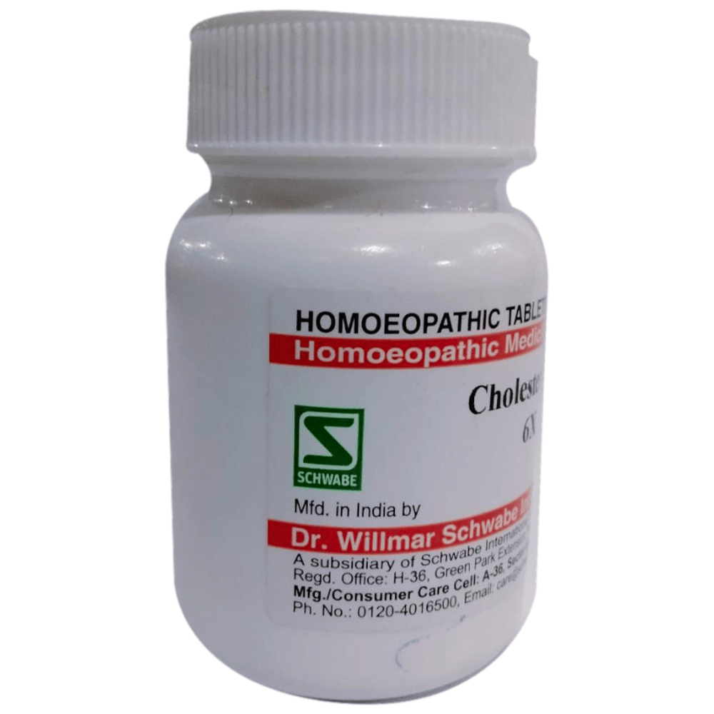 Dr Willmar Schwabe India Cholesterinum Trituration Tablet 6X bottle of 20 gm Trituration Tablet