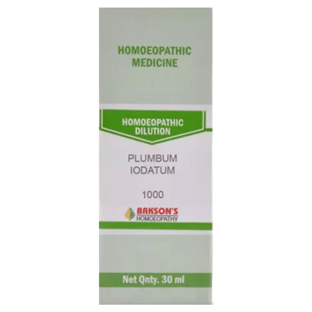 Bakson's Homeopathy Plumbum Iodatum Dilution 1000 CH bottle of 30 ml Dilution