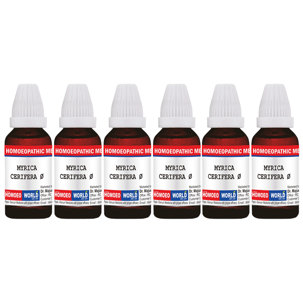Dr. Majumder Homeo World Myrica Cerifera Mother Tincture (30ml Each) Q combo pack of 6 bottles