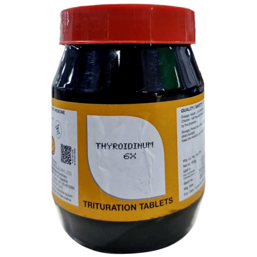 Bjain Thyroidinum Trituration Tablet 6X bottle of 450 gm Trituration Tablet