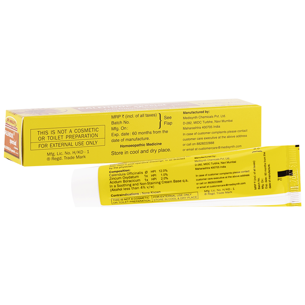 Medisynth Calendol Special Cream tube of 20 gm Cream