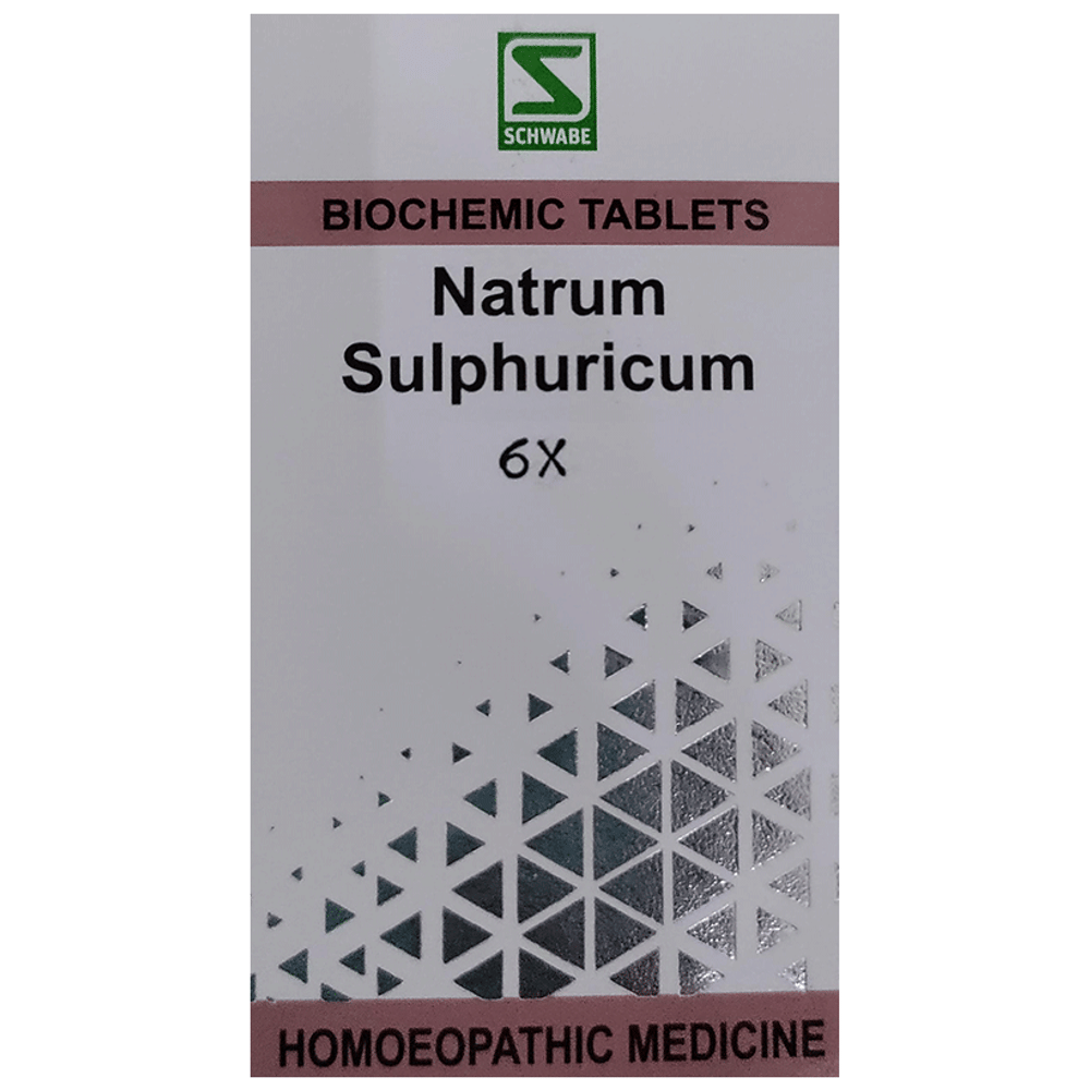 Dr Willmar Schwabe India Natrum Sulphuricum Biochemic Tablet 6X bottle of 25 gm Biochemic Tablet