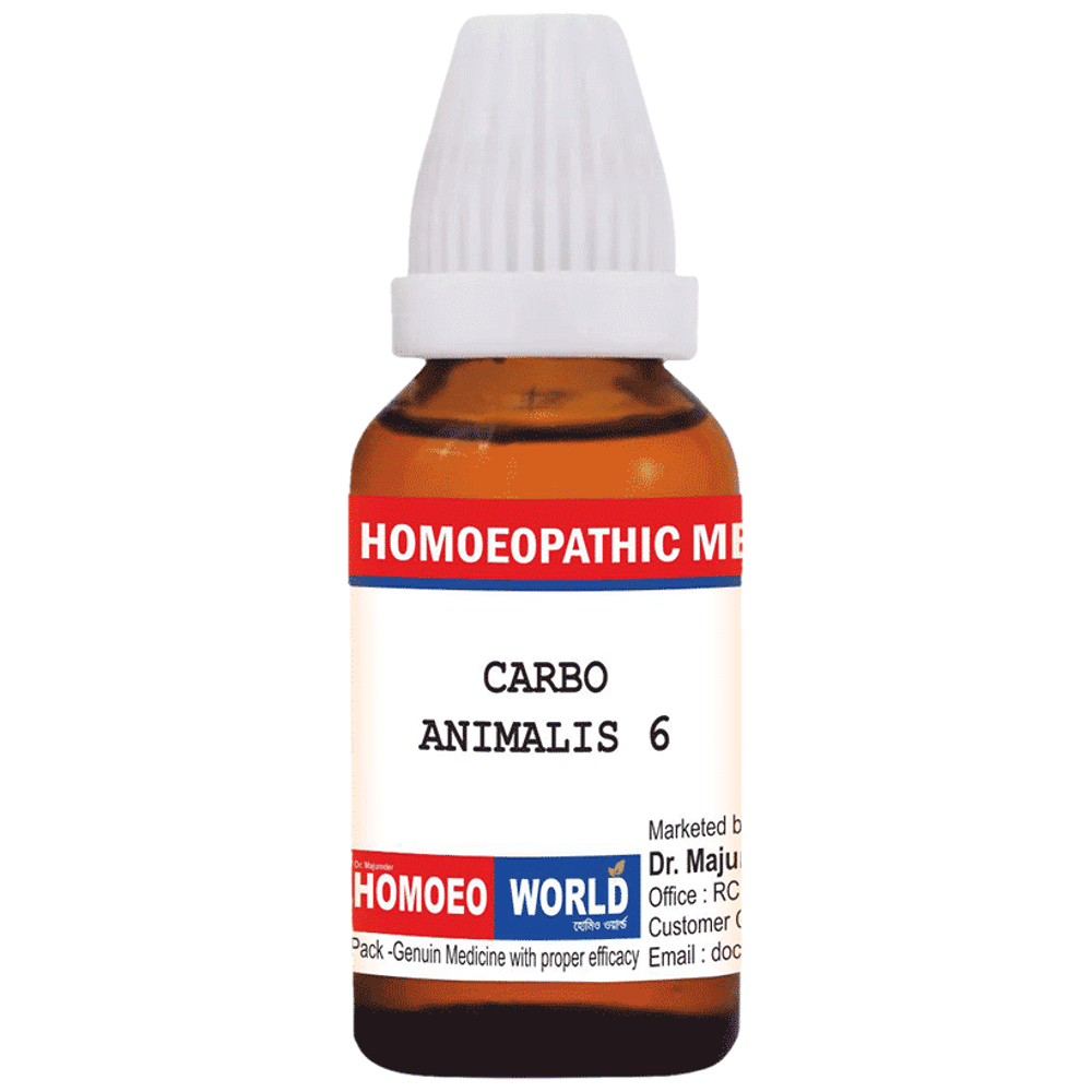 Dr. Majumder Homeo World Carbo Animalis Dilution (30ml Each) 6 CH box of 1 Bottle