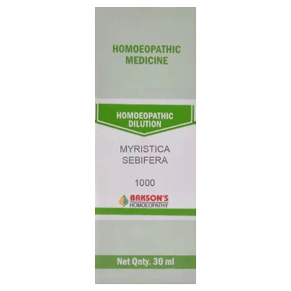 Bakson's Homeopathy Myristica Sebifera Dilution 1000 CH bottle of 30 ml Dilution