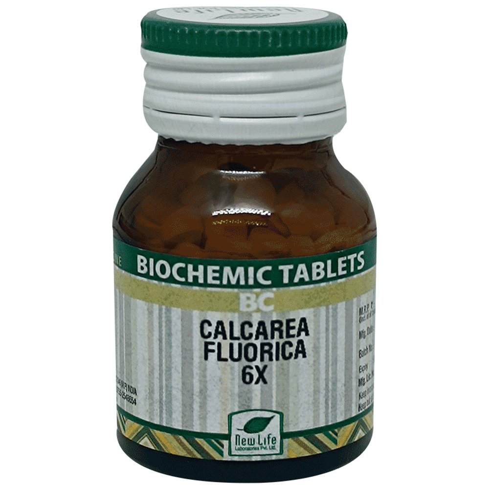 New Life Calcarea Fluorica Biochemic Tablet 6X bottle of 25 gm Biochemic Tablet New Life Calcarea Fluorica Biochemic Tablet 6X bottle of 25 gm Biochemic Tablet