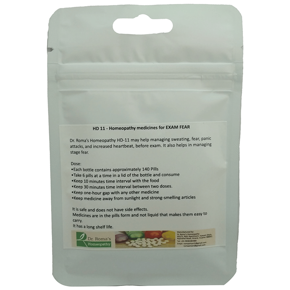 Dr. Romas Homeopathy HD-11 Exam Fear, 2 Bottles of 2 Dram packet of 2 bottles