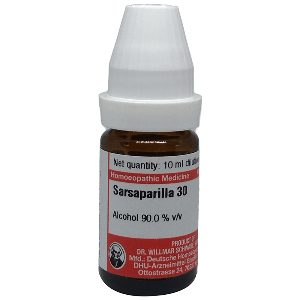 Dr Willmar Schwabe Germany Sarsaparilla Dilution 30 bottle of 10 ml Dilution