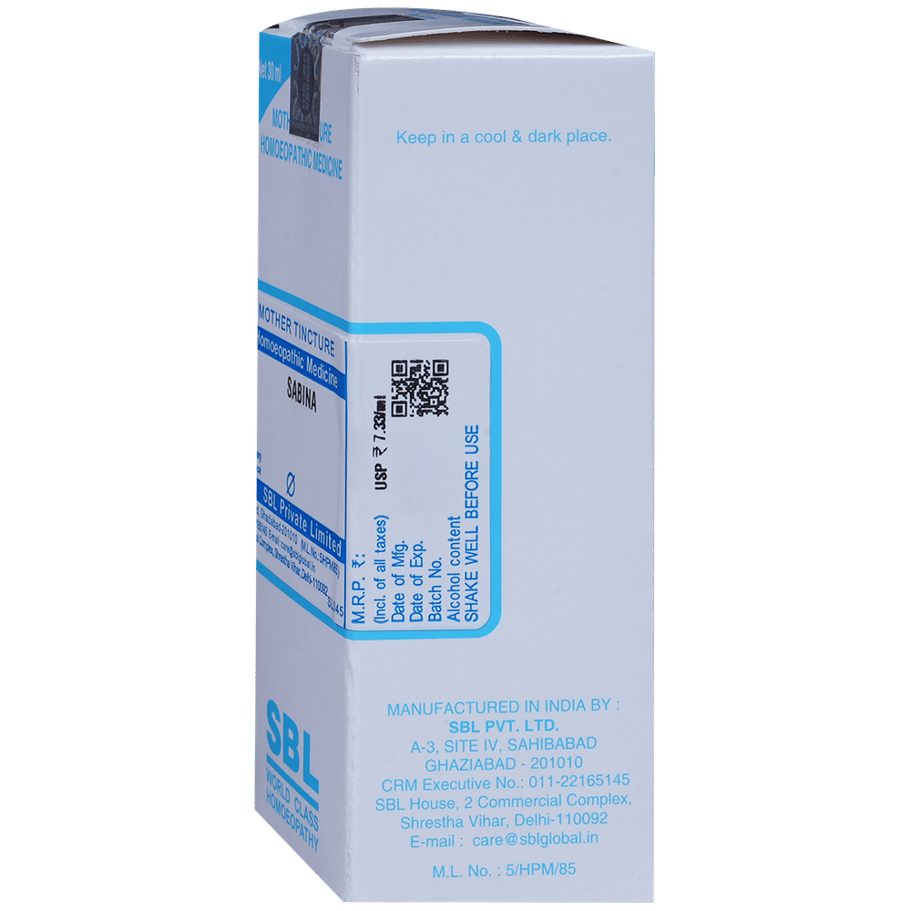 SBL Sabina Mother Tincture Q bottle of 30 ml Mother Tincture