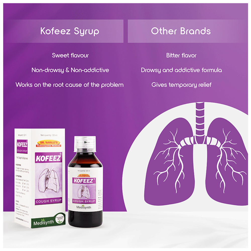 Medisynth Kofeez Cough Syrup bottle of 120 ml Syrup