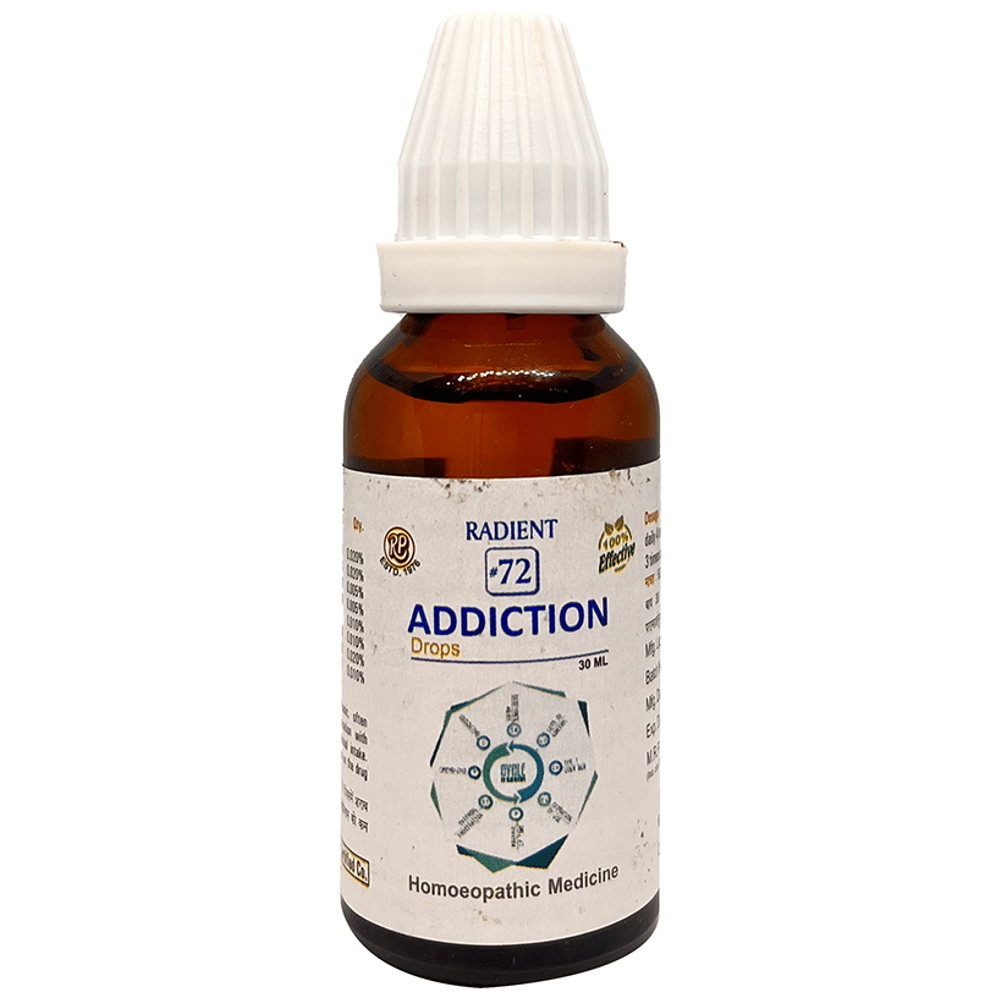 Radient #72 Addiction Drops bottle of 30 ml Oral Drops