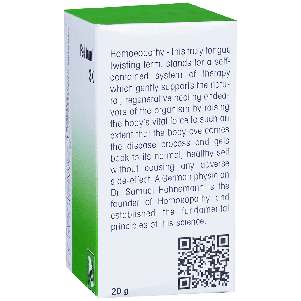 Dr. Reckeweg Fel Tauri Trituration Tablet 3X bottle of 20 gm Trituration Tablet