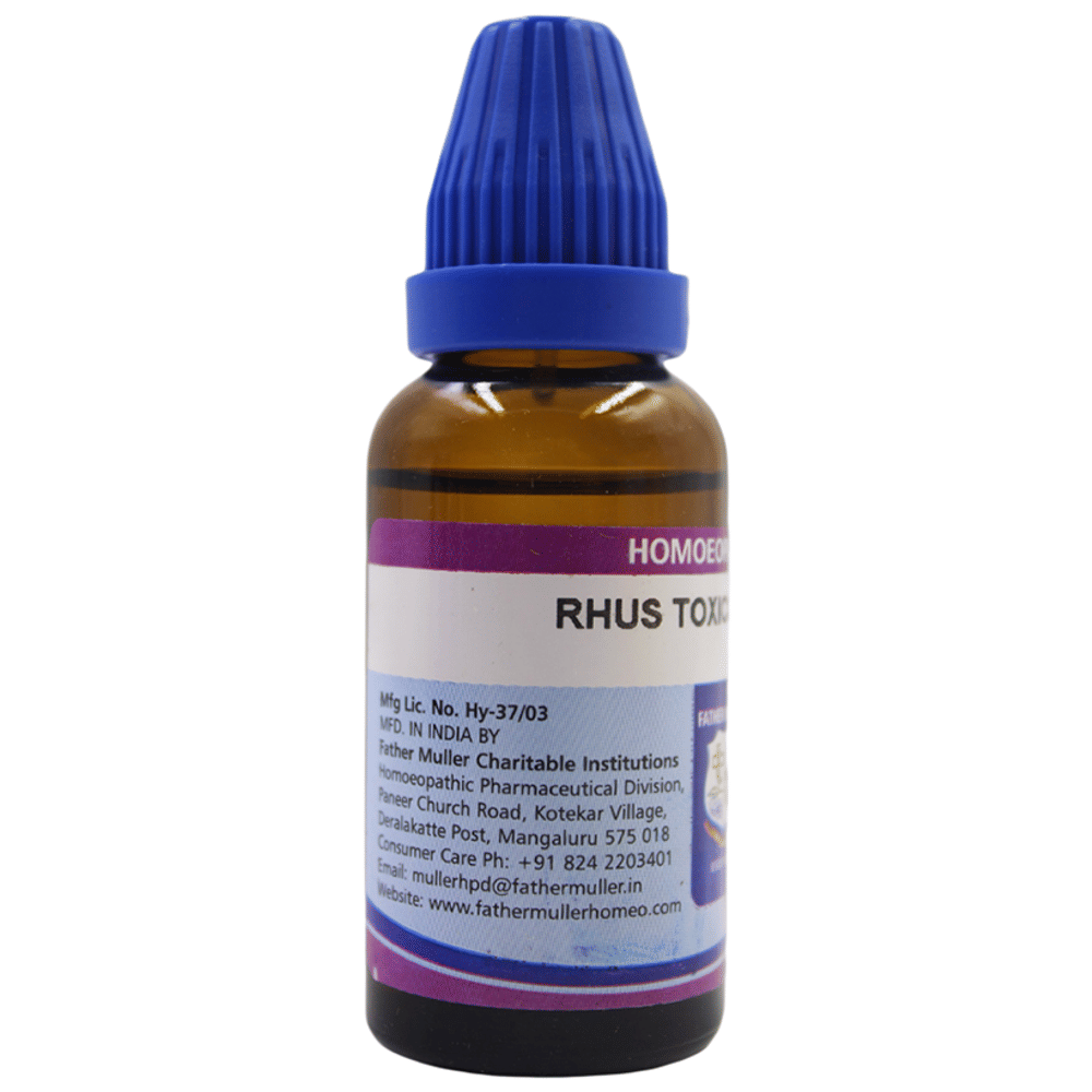Father Muller Rhus Toxicodendron  1M bottle of 30 ml Oral Drops