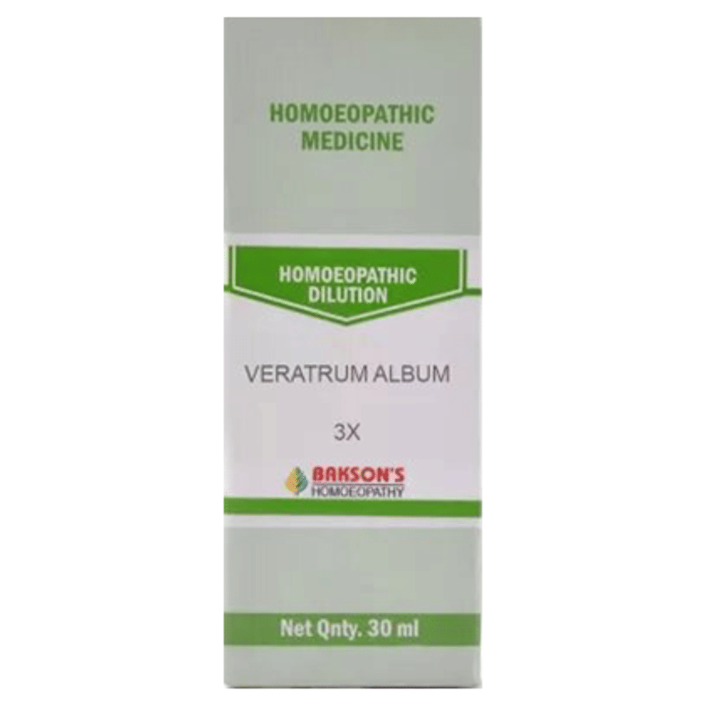 Bakson's Homeopathy Veratrum Album  Dilution 3X bottle of 30 ml Dilution