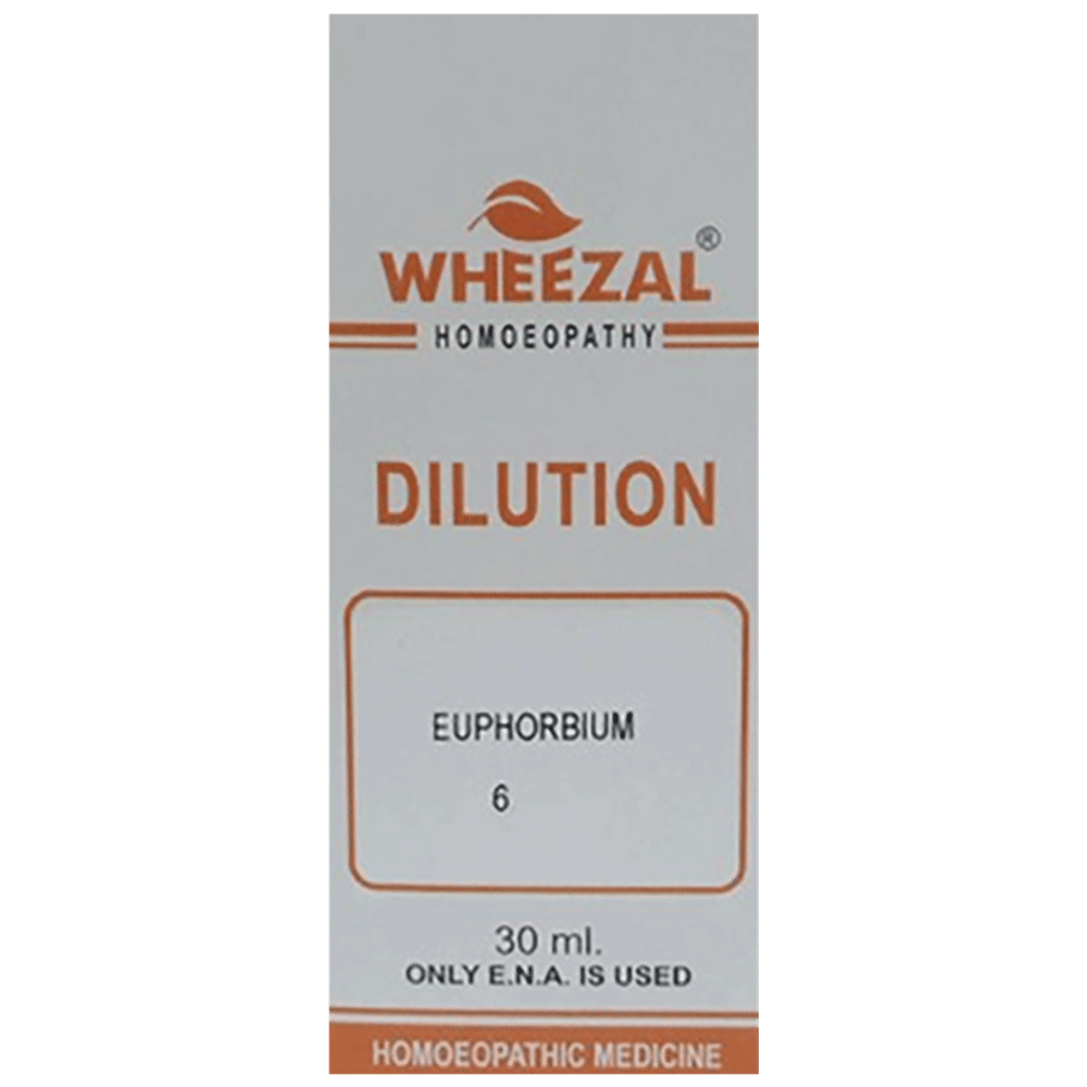Wheezal Euphorbium Dilution 6 bottle of 30 ml Dilution
