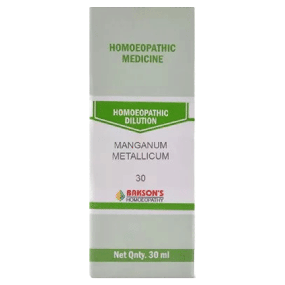 Bakson's Homeopathy Manganum Metallicum Dilution 30 bottle of 30 ml Dilution