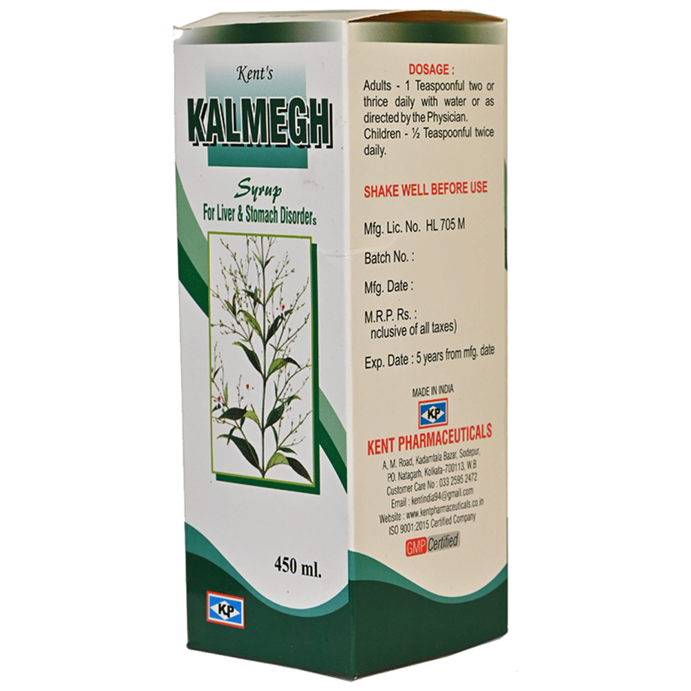 Kent's Kalmegh Syrup bottle of 450 ml Syrup