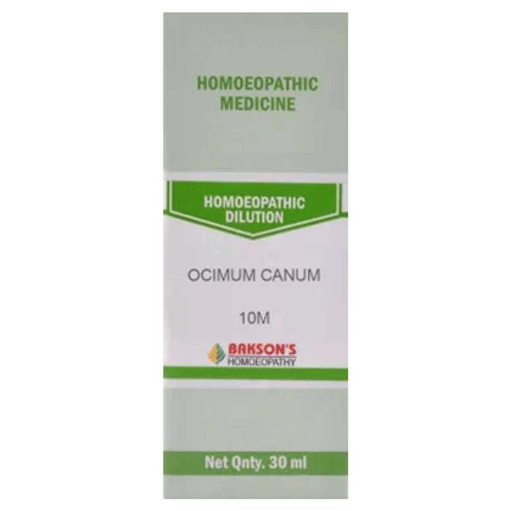 Bakson's Homeopathy Ocimum Canum Dilution 10M bottle of 30 ml Dilution