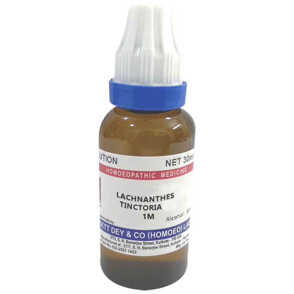 Sett Dey Lachnanthes Tinctoria Dilution 1M bottle of 30 ml Dilution Sett Dey Lachnanthes Tinctoria Dilution 1M bottle of 30 ml Dilution