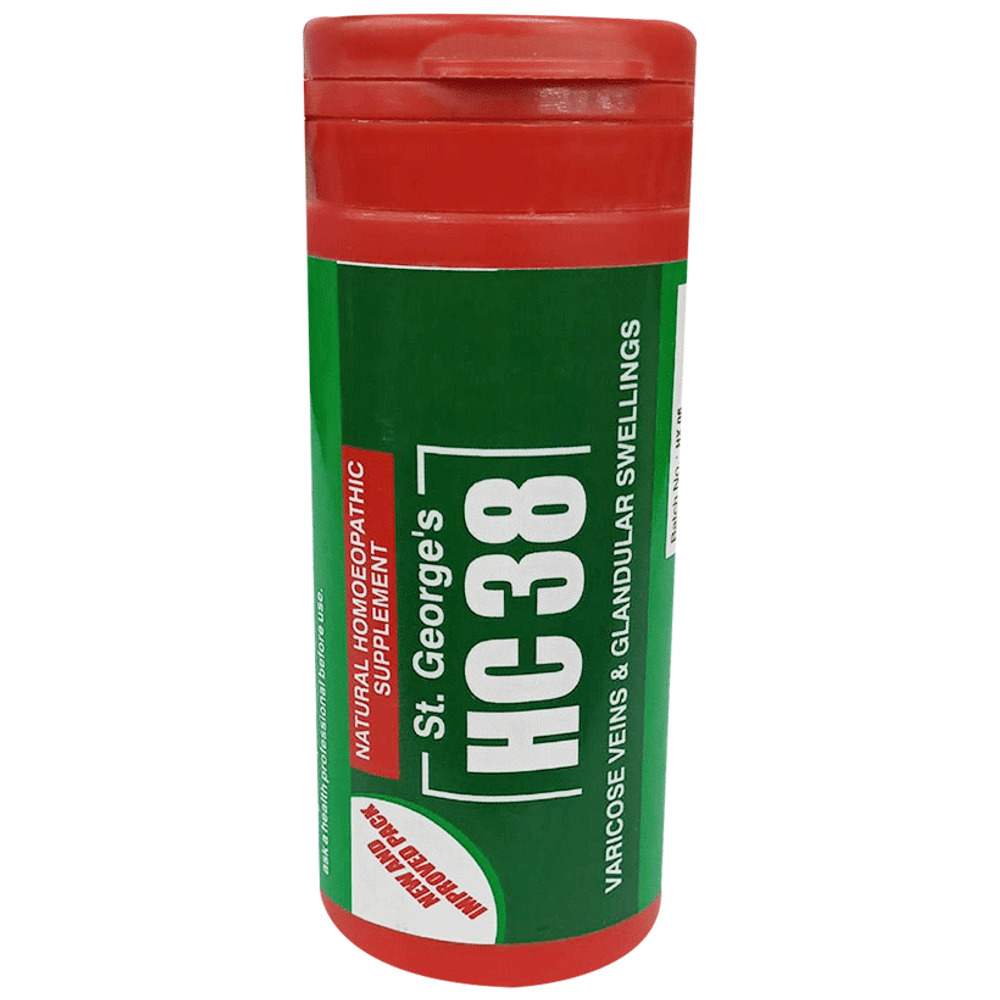 St. George‚Äôs HCT 38 Varicose Veins And Glandular Swellings Tablet bottle of 30 gm Tablet