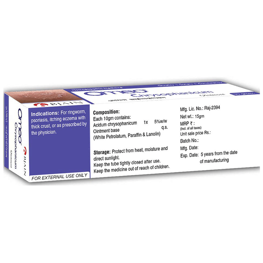 Bjain Omeo Chrysophanicum Ointment tube of 15 gm Ointment