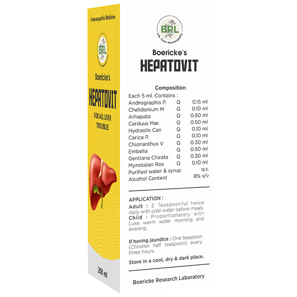 BRL Hepatovit Syrup bottle of 200 ml Syrup