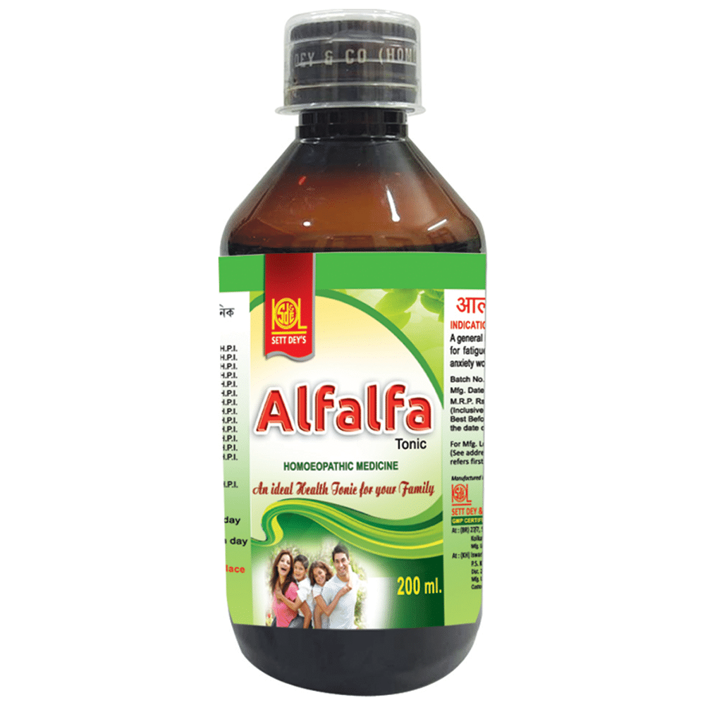 Sett Dey Alfalfa Tonic bottle of 200 ml Tonic