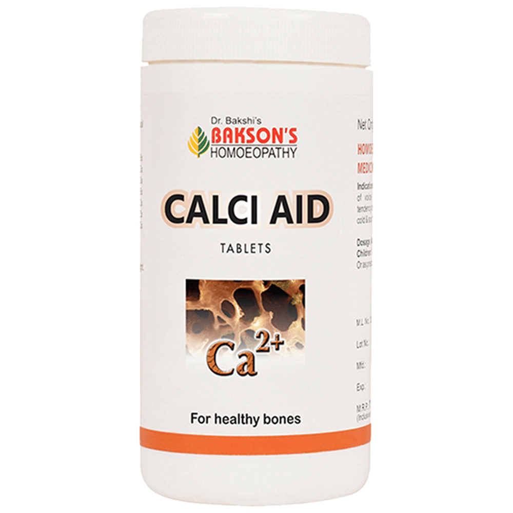 Bakson's Homeopathy Calci Aid Tablet bottle of 200 tablets