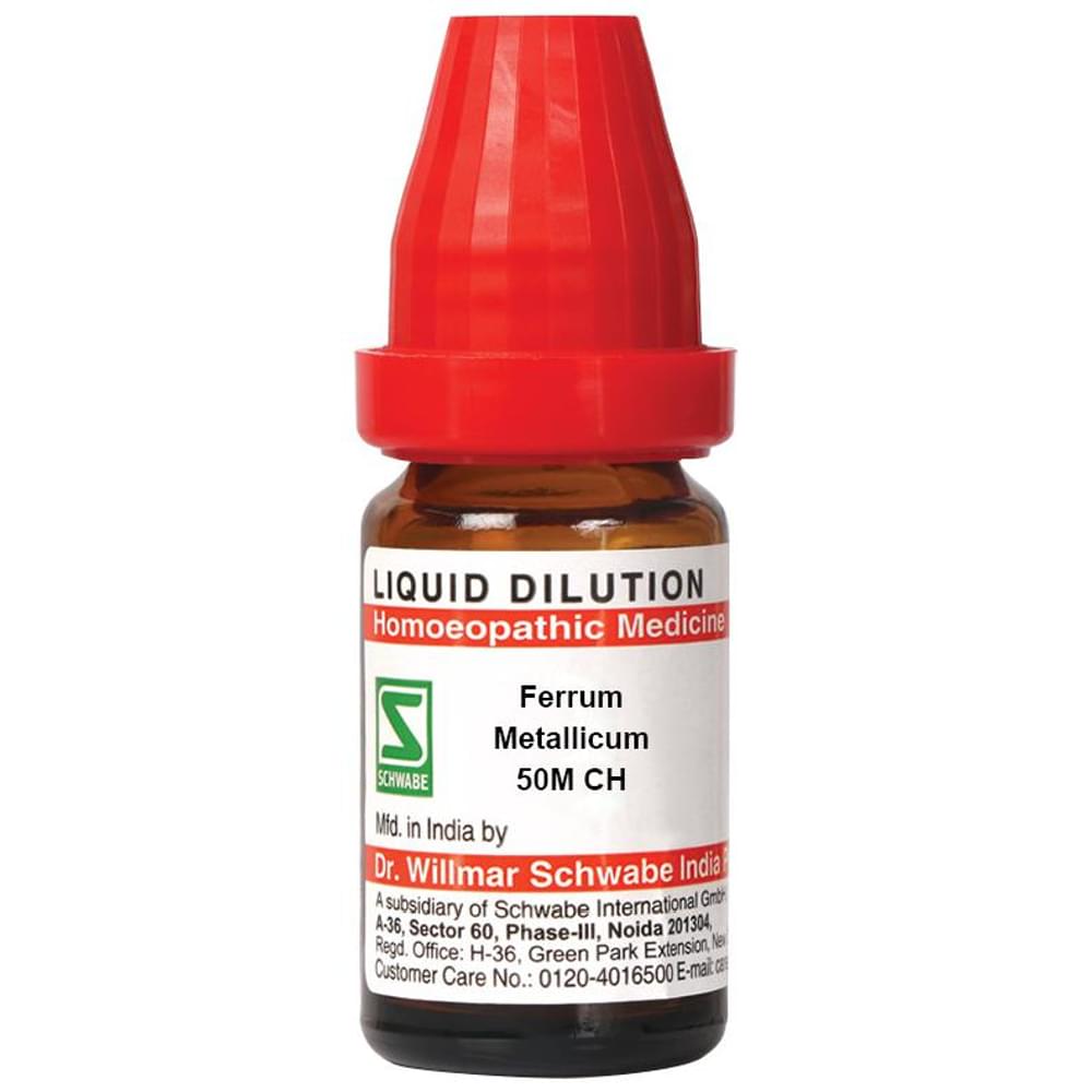 Dr Willmar Schwabe India Ferrum Metallicum Dilution 50M CH bottle of 10 ml Dilution