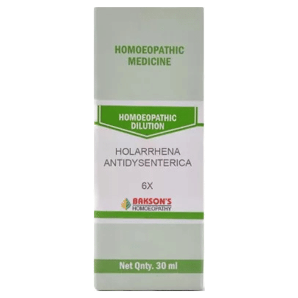 Bakson's Homeopathy Holarrhena Antidysenterica Dilution 6X bottle of 30 ml Dilution