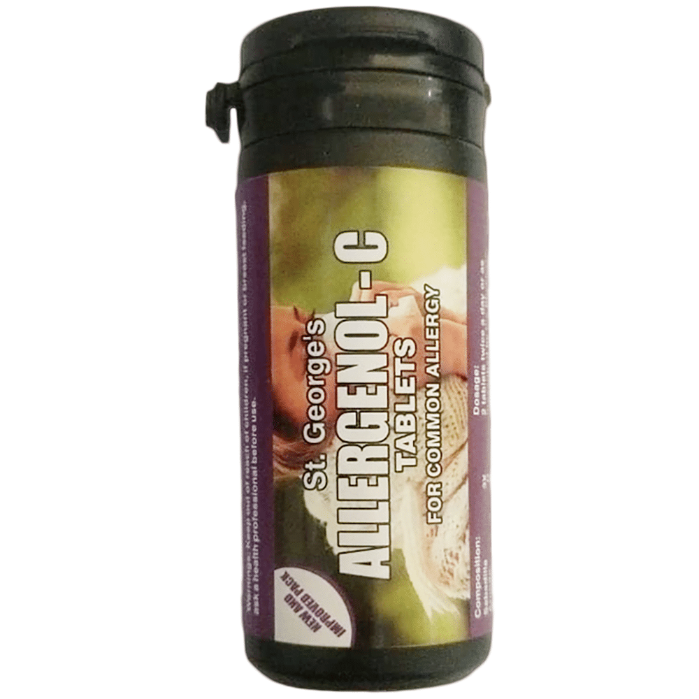 St. George‚Äôs Allergenol-C Tablet bottle of 30 gm Tablet