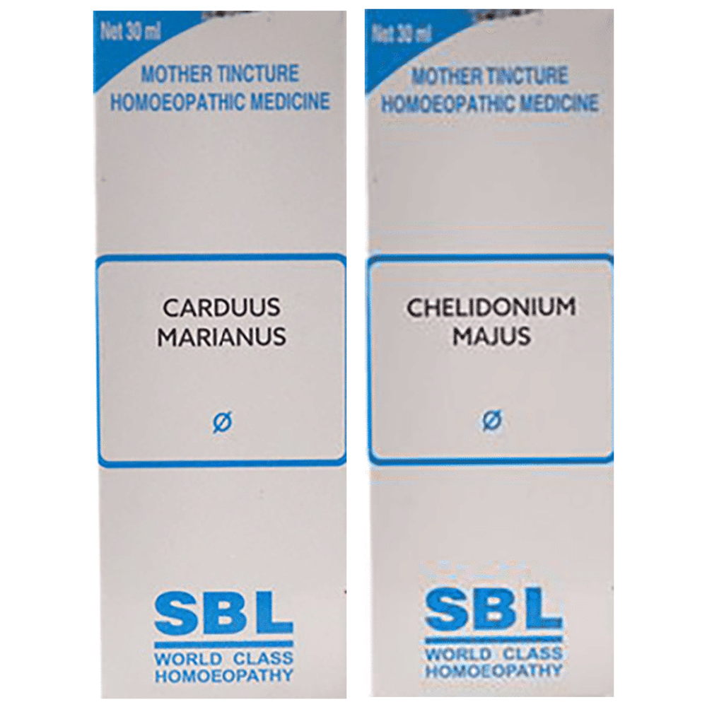 Combo Pack of SBL Chelidonium Majus Mother Tincture Q & SBL Carduus Marianus Mother Tincture Q (30ml Each) combo pack of 2 bottles