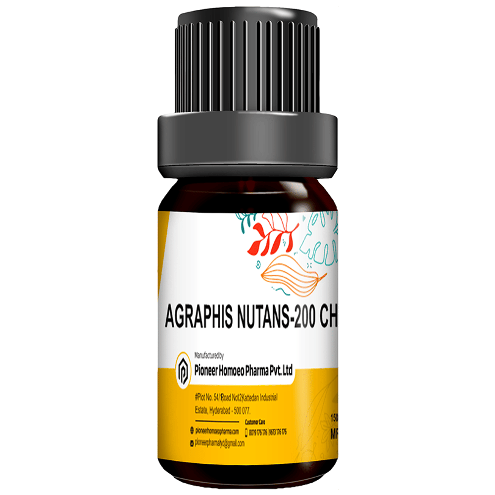 Pioneer Pharma Agraphis Nutans Globules Pellets Multidose Pills 200 CH bottle of 150 tablets