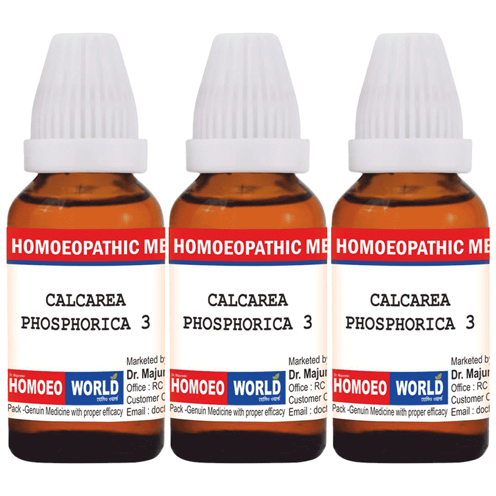 Dr. Majumder Homeo World Calcarea Phosphorica Dilution(30ml Each) 3 CH combo pack of 3 Packs